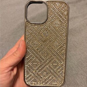Elegant Silver Rhinestone Phone Case
